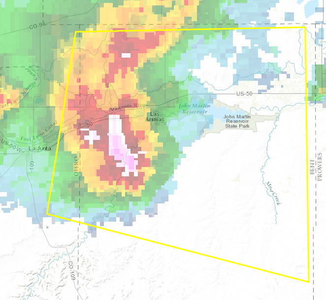 Deadly Microburst northeast of La Junta Sunday, June 12th
